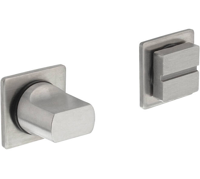 WC-sluiting zelfklevend 30x30x3mm met stift 8x8mm rvs