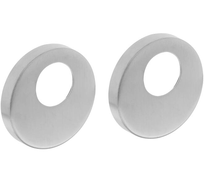 Rondcilinderrozetten verdekt ø53x8mm met nokken rvs