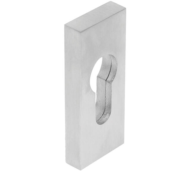 Veiligheid schuifrozet rechthoekig 69x30x9mm profielcilindergat rvs