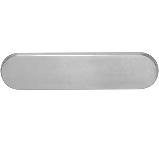 Briefplaat ovaal 340x80mm verdekt rvs