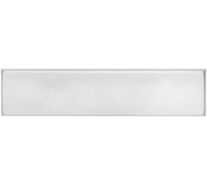 Tochtwering rechthoekig 340x80mm verdekt rvs