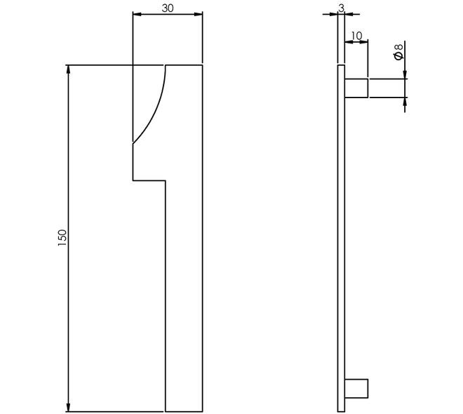 Huisnummer 1 150mm rvs