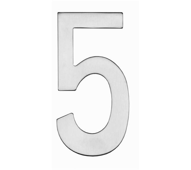 Huisnummer 5 150mm rvs