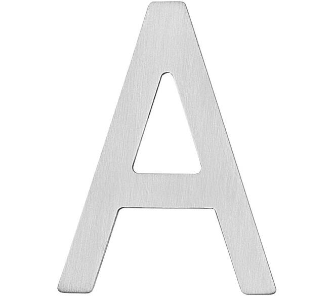 Huisletter A 100mm rvs