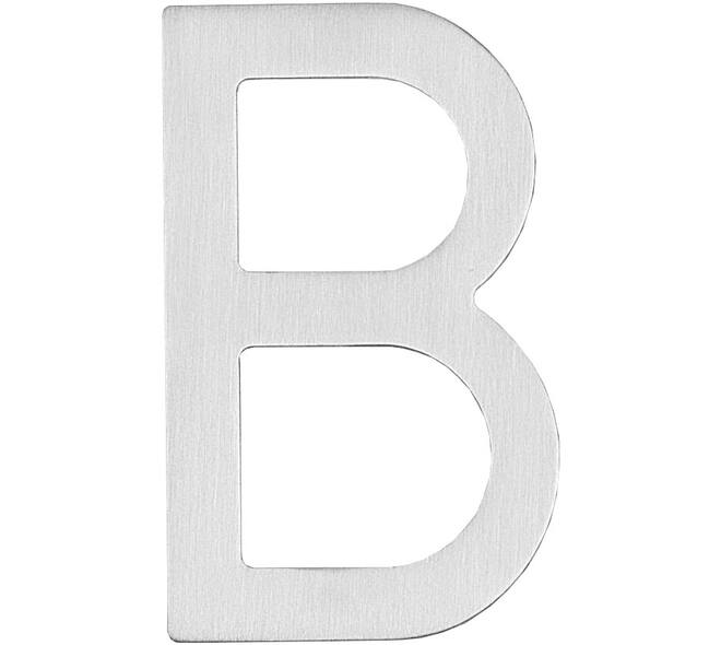 Huisletter B 100mm rvs