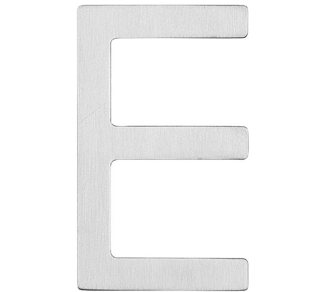 Huisletter E 100mm rvs