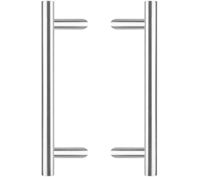 Deurgrepen T-schuin 700x85x25mm hart op hart 500mm rvs
