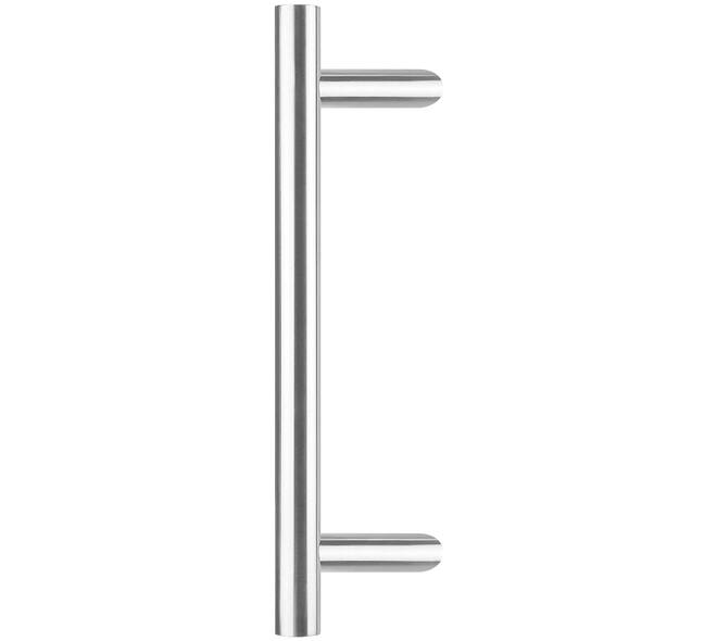 Deurgreep T-schuin 600x90x30mm hart op hart 400mm rvs