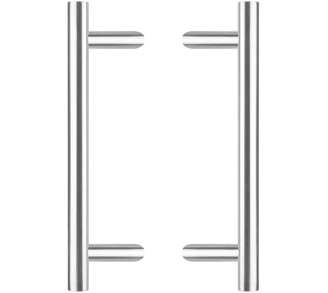 Deurgrepen T-schuin 600x90x30mm hart op hart 400mm rvs