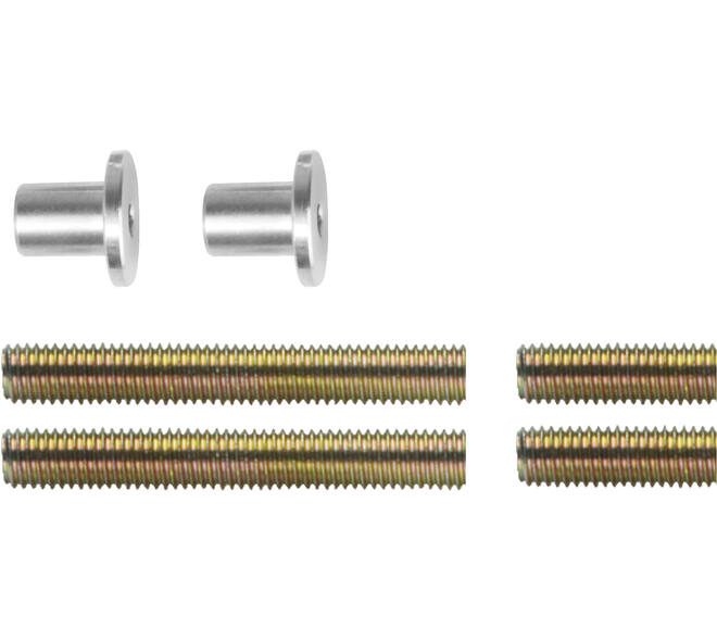 Bevestigingsset H tbv deurgrepen doorgaand enkelzijdige montage voor hout / pvc / aluminium, deurdikte 25-65mm