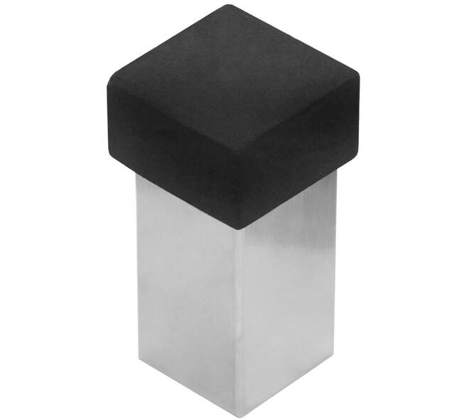Deurstop vierkant 56x30x30mm universele montage rvs