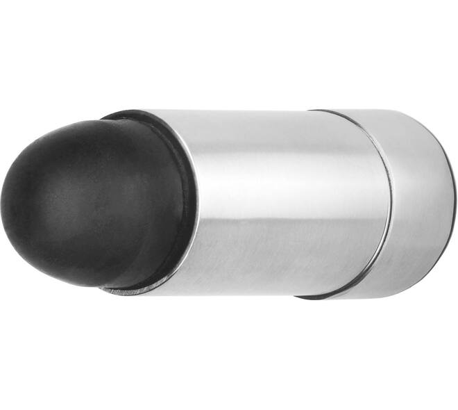 Deurstop afgerond ø34x78mm wandmontage rvs