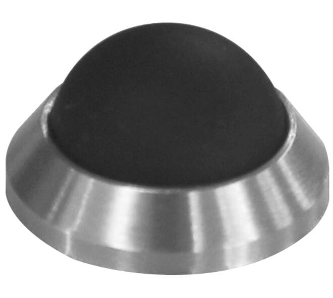 Deurstop bol ø20x10mm wandmontage rvs