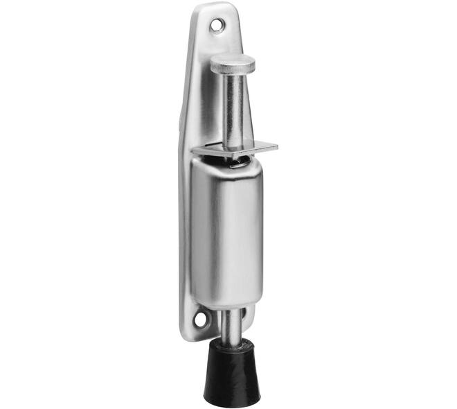 Deurvastzetter met voetrem 180(225)x35mm rvs