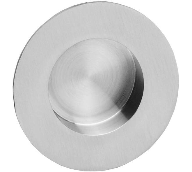 Schuifdeurkom rond 34/55mm verdekt rvs
