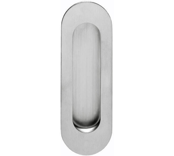 Schuifdeurkom ovaal 120x40mm verdekt rvs