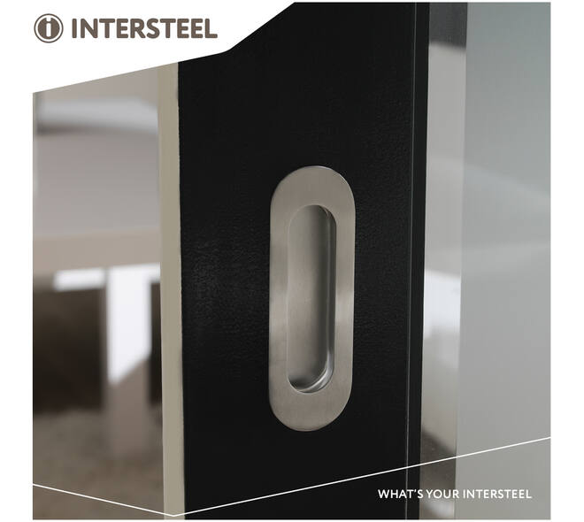 Schuifdeurkom ovaal 120x40mm verdekt rvs