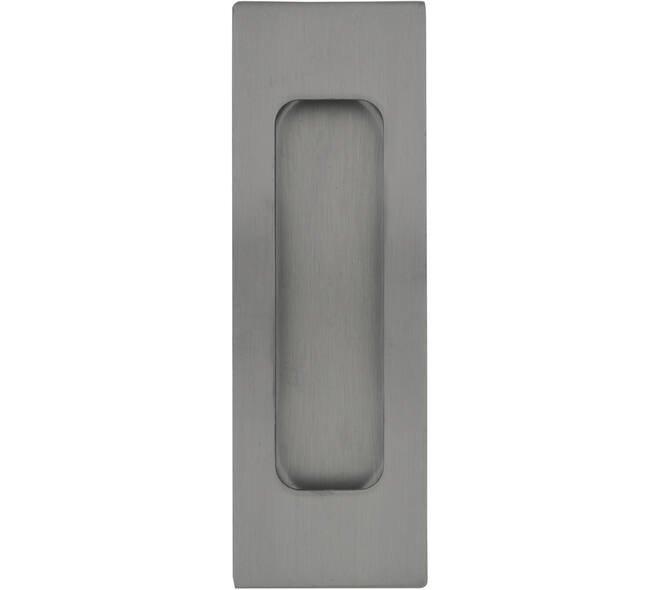 Schuifdeurkom rechthoekig 120x40mm met ovale achterkast, verdekt rvs