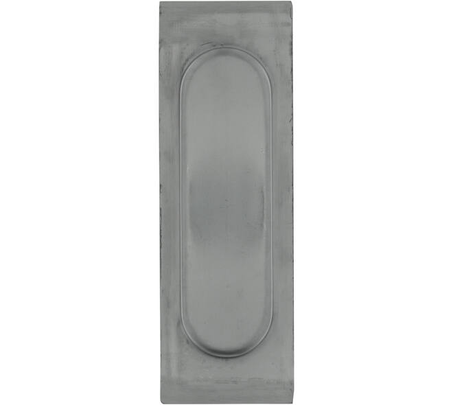 Schuifdeurkom rechthoekig 120x40mm met ovale achterkast, verdekt rvs