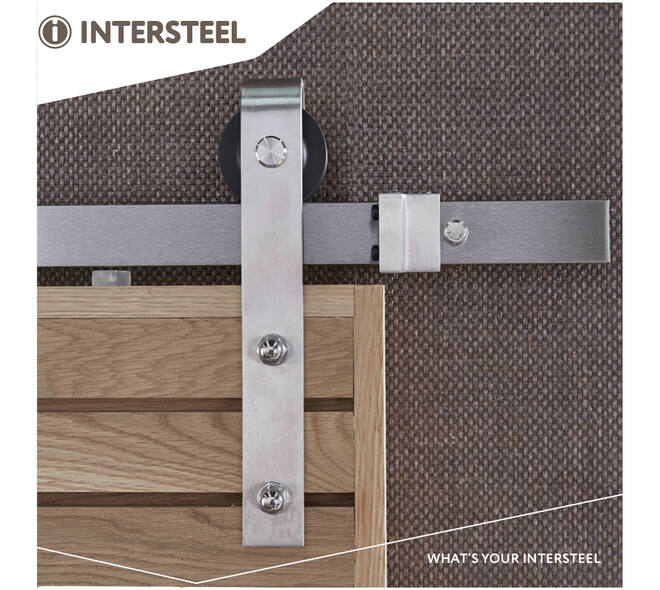 Schuifdeursysteem 2x1 meter met hangrollen recht 290mm rvs