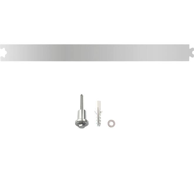 Tussenrail 45cm tbv schuifdeursysteem inclusief bevestigingsset rvs