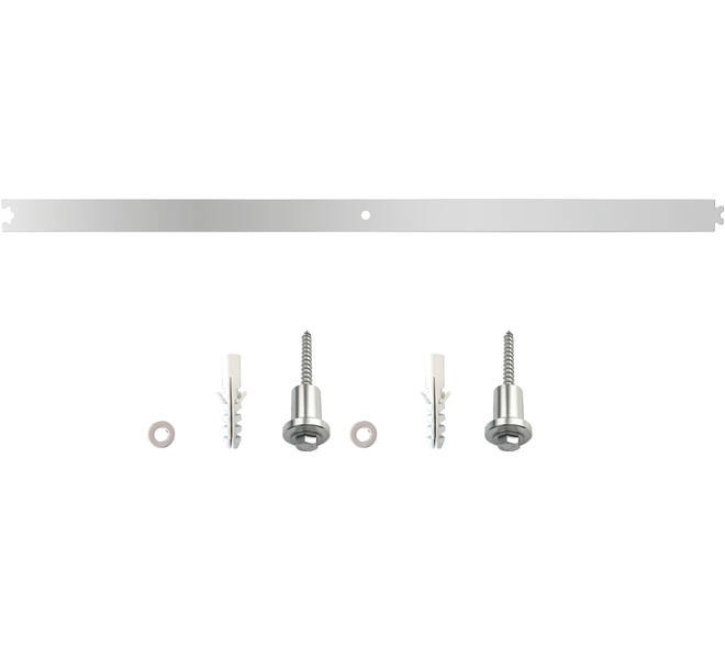 Tussenrail 90cm tbv schuifdeursysteem inclusief bevestigingsset rvs