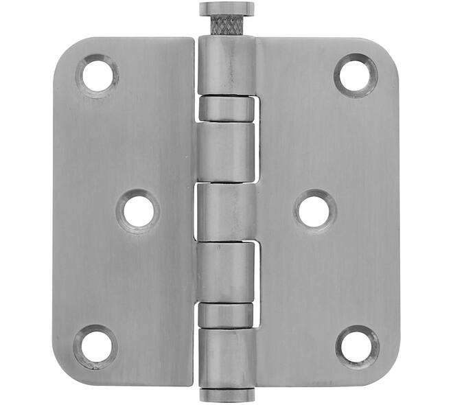 Kogellagerscharnier afgerond 3" (76x76x2,5mm) rvs