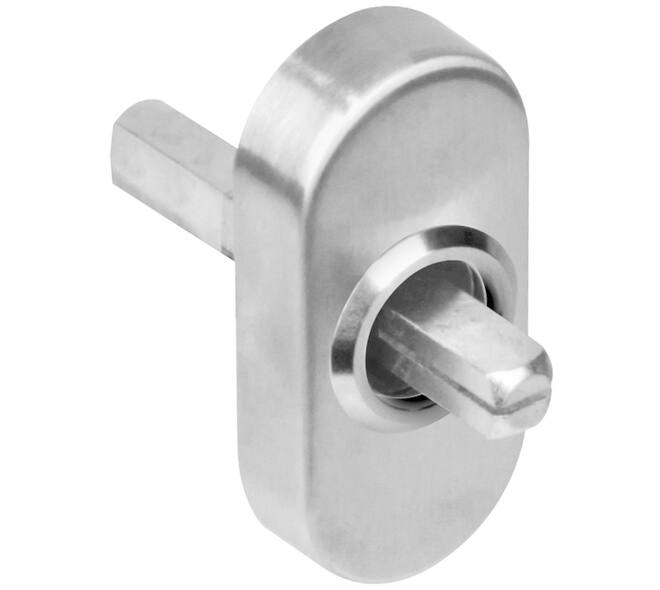 Basisplaat ovaal tbv raamkruk hals ø16, insteeklengte stift 7x35mm rvs