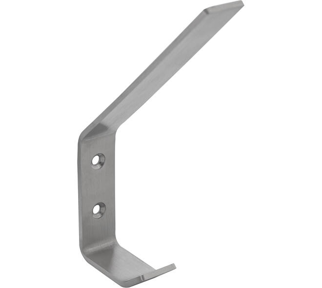 Kapstokhaak gebogen 140x80mm rvs