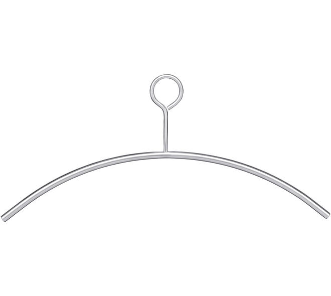 Kledinghanger ø10mm met dicht oog rvs
