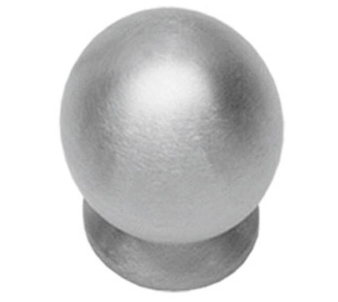 Meubelknop bolrond ø20mm met achterplaat rvs