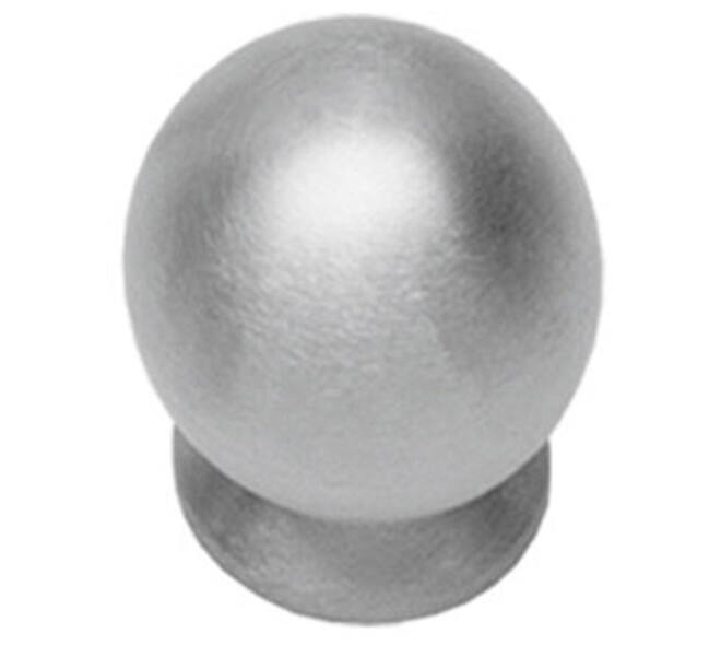 Meubelknop bolrond ø30mm met achterplaat rvs