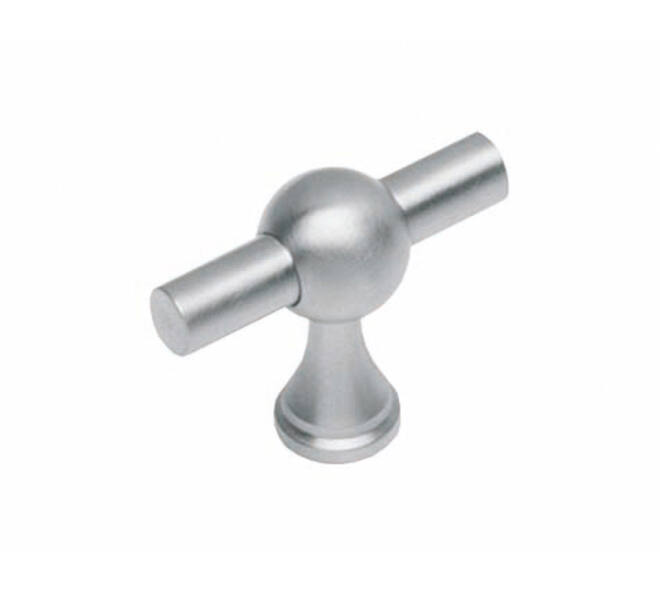 Meubelknop T-vorm conisch 18mm rvs