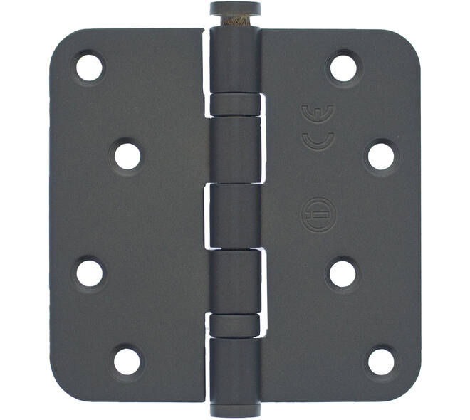 Kogellagerscharnier afgerond 3,5" (89x89x2,5mm) CE inclusief schroeven donker brons