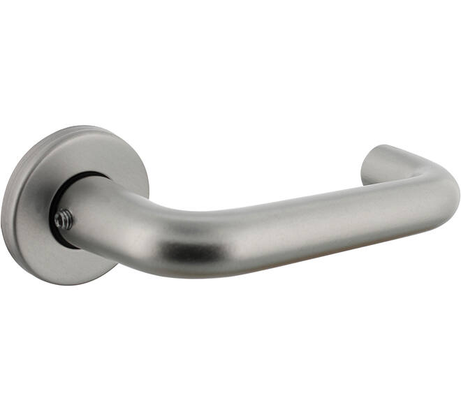 Deurkruk Rond met rozet verdekt ø50x7mm met nokken aluminium F1