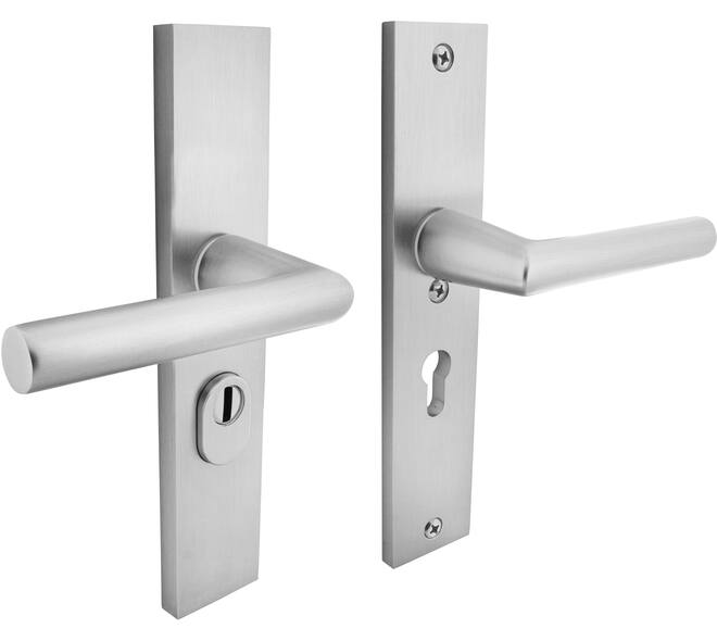 SKG3 veiligheidsbeslag rechthoekig 250x50mm kruk/kruk Jura met veerconstructie profielcilindergat 55mm met kerntrekbeveiliging aluminium F1