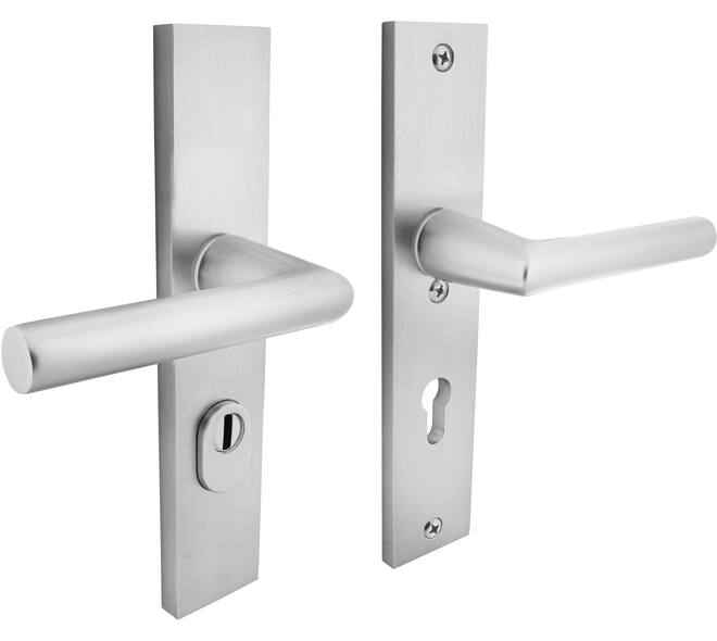 SKG3 veiligheidsbeslag rechthoekig 250x50mm kruk/kruk Jura met veerconstructie profielcilindergat 72mm met kerntrekbeveiliging aluminium F1