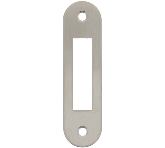 Sluitplaat 94x25x1,5mm tbv nachtschoot, afgerond, rvs