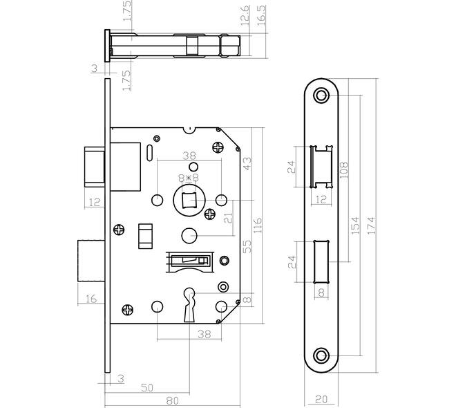 Woningbouw klavier dag- en nachslot