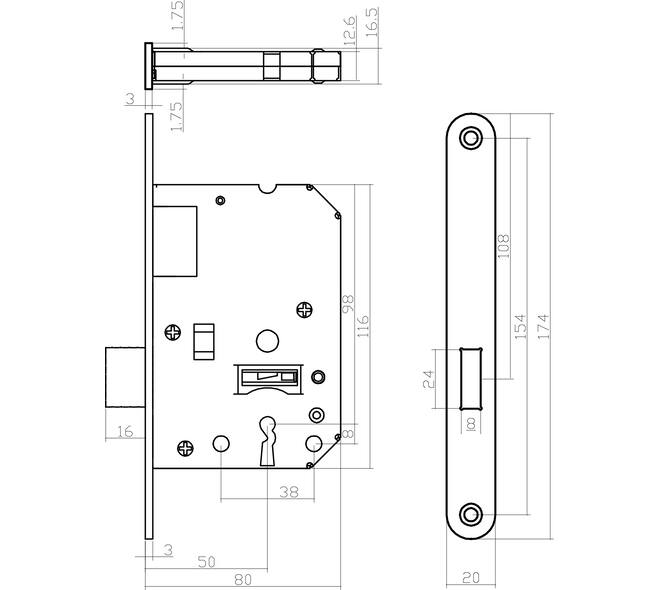 Woningbouw Klavier kastslot