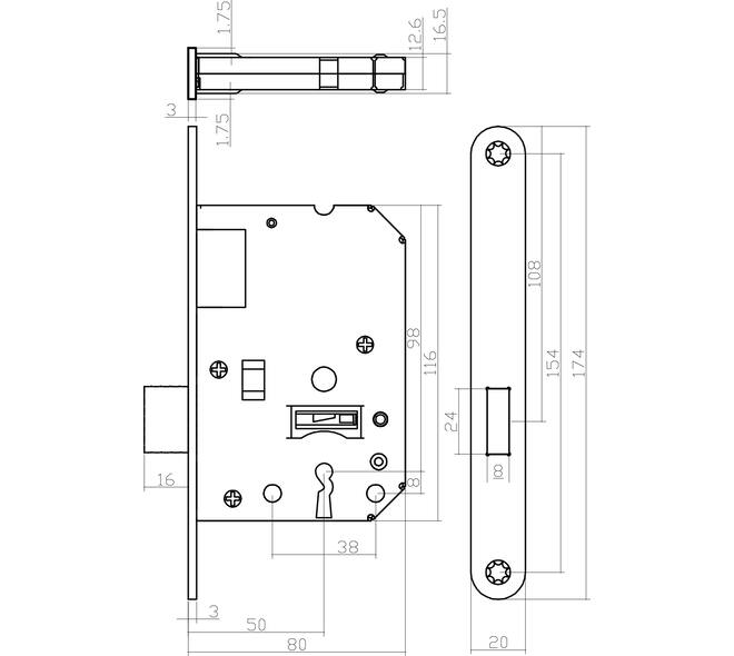 Woningbouw Klavier kastslot