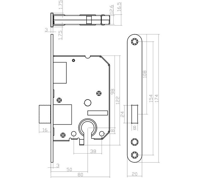 Woningbouw cilinder kastslot