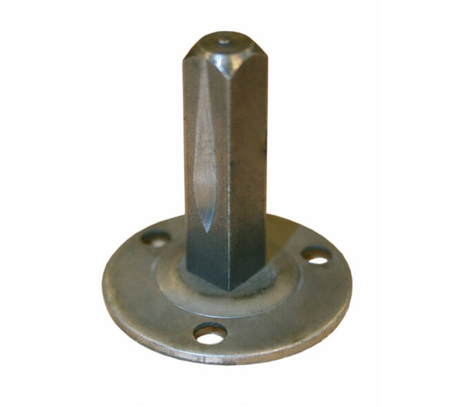 Onderplaat met vaste vierkantstift 8x35mm