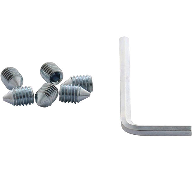 Accessoireset A: 6 inbusboutjes M6x9mm conisch en inbussleutel