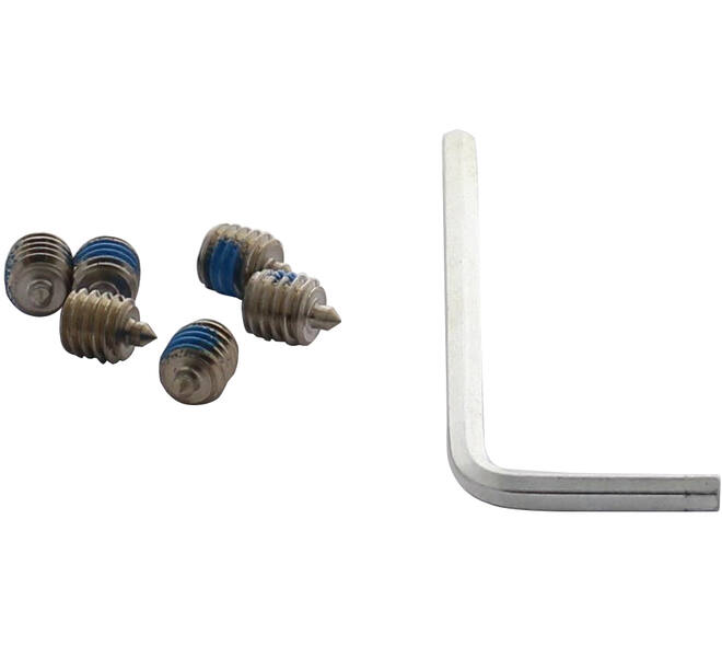 Accessoireset B: 6 inbusboutjes M6x6mm met punt en inbussleutel
