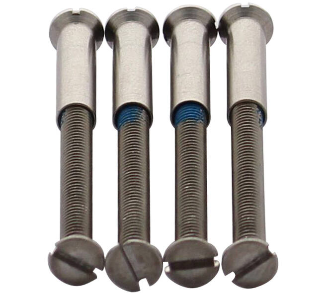 Accessoireset H: 4 patentbouten M4x38mm met patenthulzen M4x23mm rvs