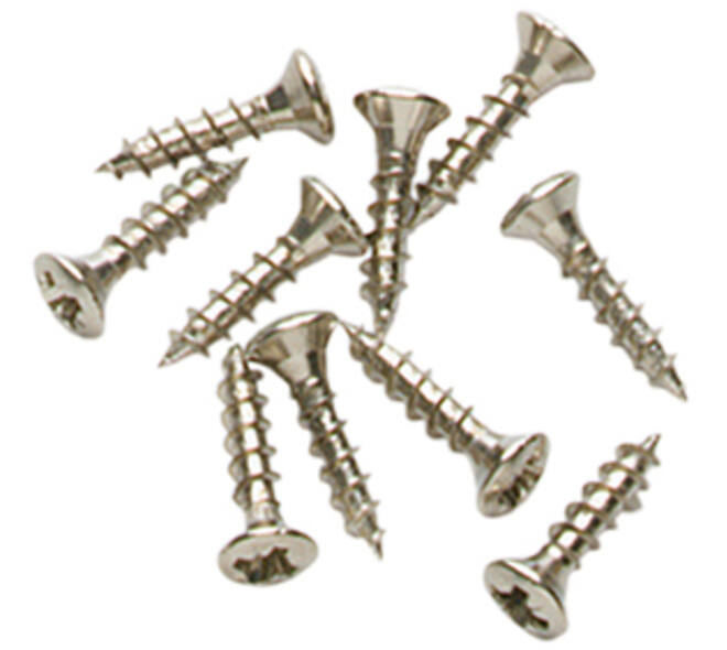 Houtschroef 3,5x20mm lenskop vernikkeld