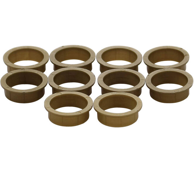 Accessoireset D: 10 nylon ringen ø20mm-18mm bruin