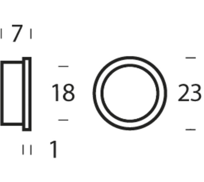 Accessoireset E: 10 nylon ringen ø20mm-18mm zwart