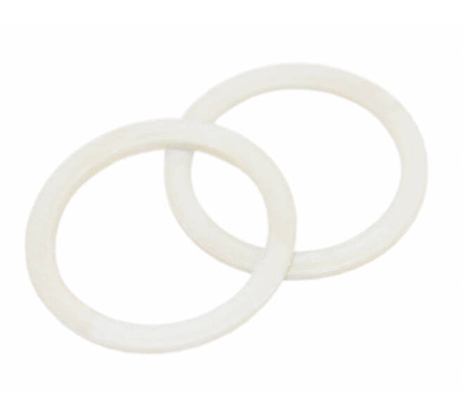 Halsring plat ø22,5x1,3mm binnenmaat ø18mm nylon wit